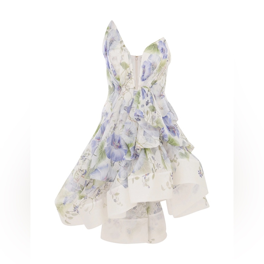 ZIMMERMAN Natura Draped Mini Dress 2024 Spring Collection